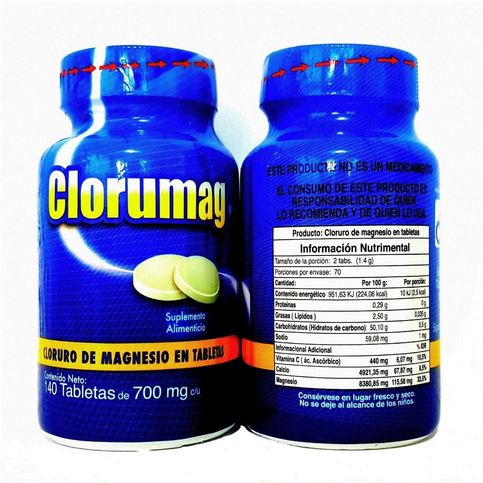 Cloruro de Magnesio en Tabletas 700 mg KIT DE 5 PIEZAS - Handy Buy