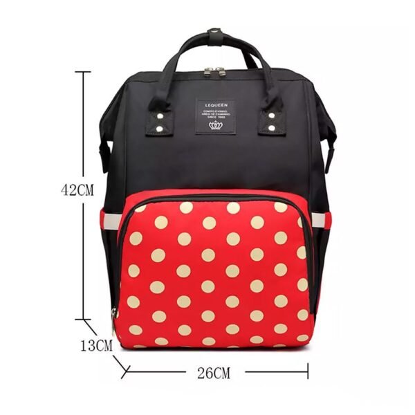 Mochila pañalera red points roja