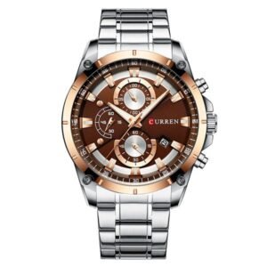 Reloj curren analogo KROP plateado para caballero